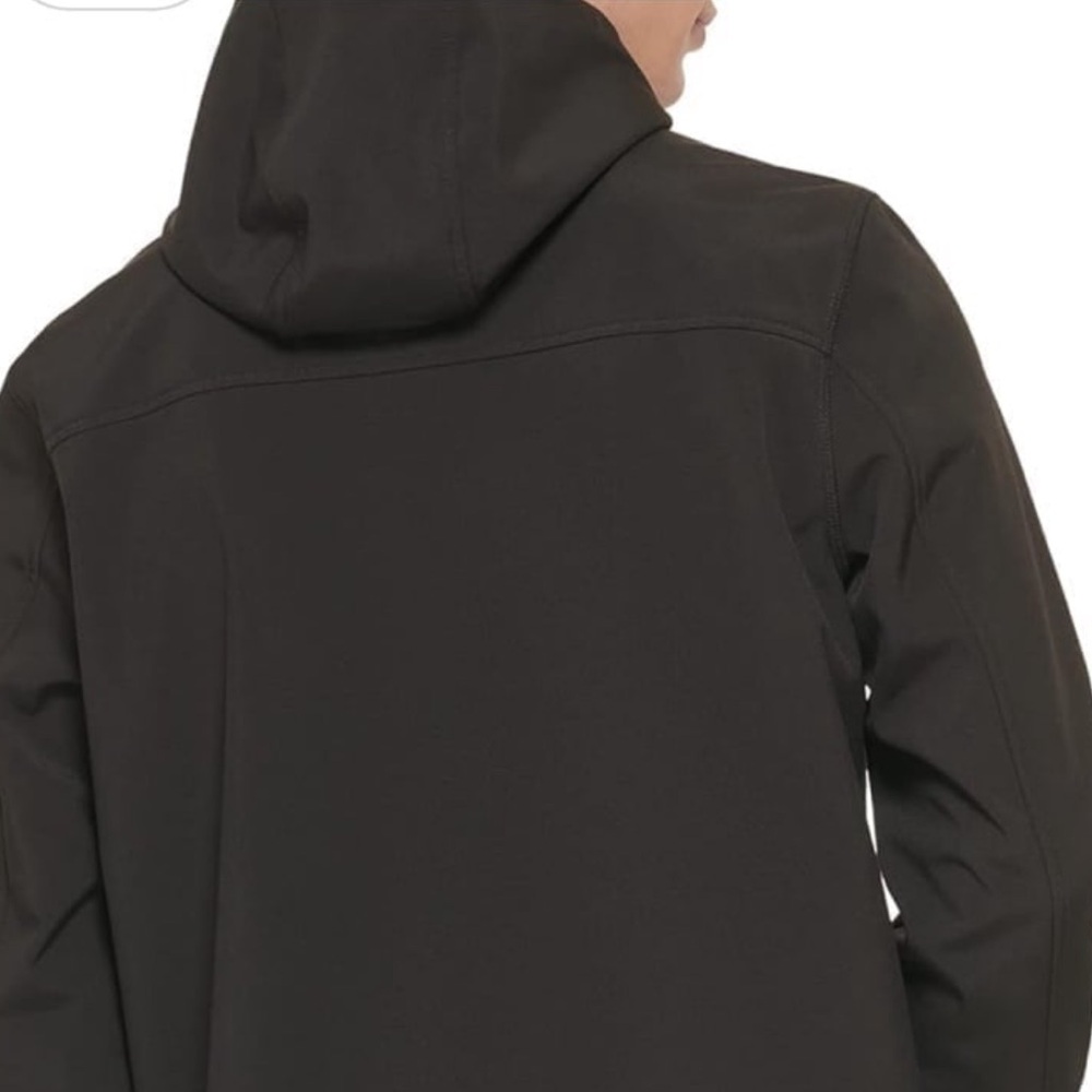 Guess Men’s Softshell Solid Hooded Zip Up Jacket - image 3